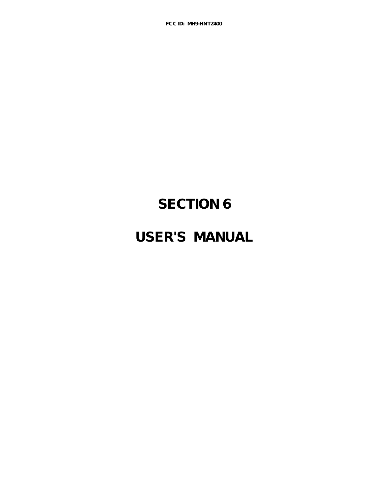 Xetron HNT2400 Users Manual