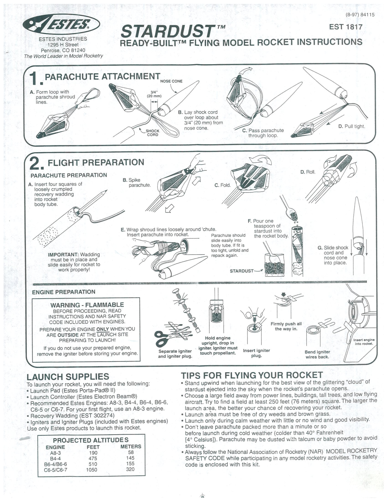 ESTES EST 1817 User Manual