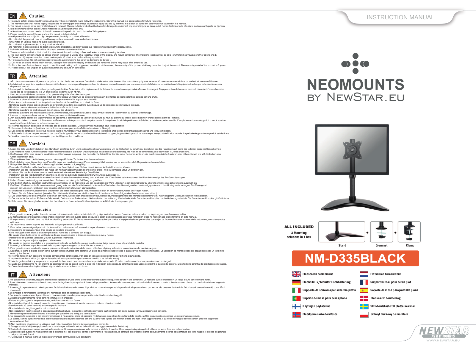 Newstar NM-D335BLACK User Manual