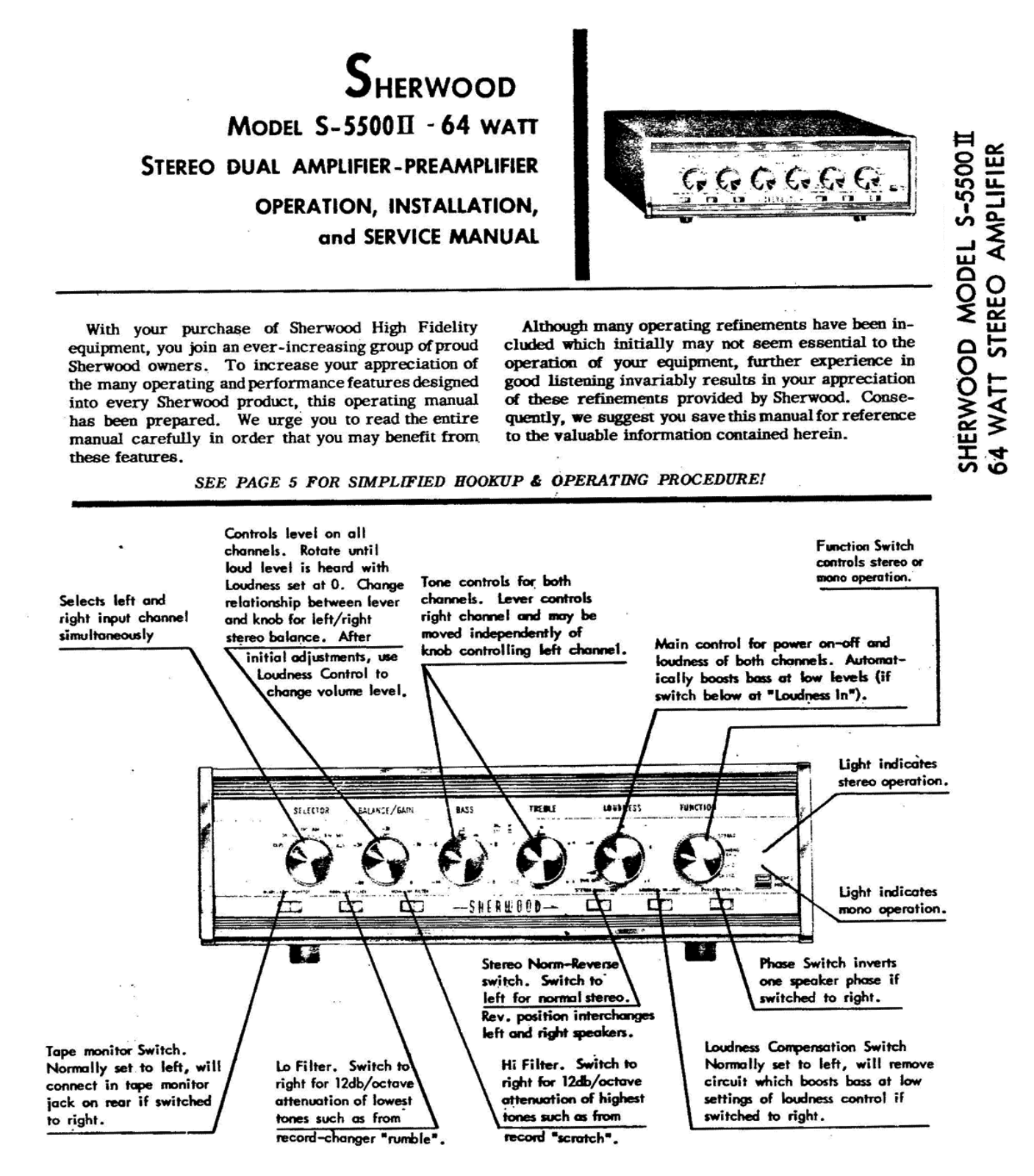 Sherwood S-5500 Mk2 Service manual