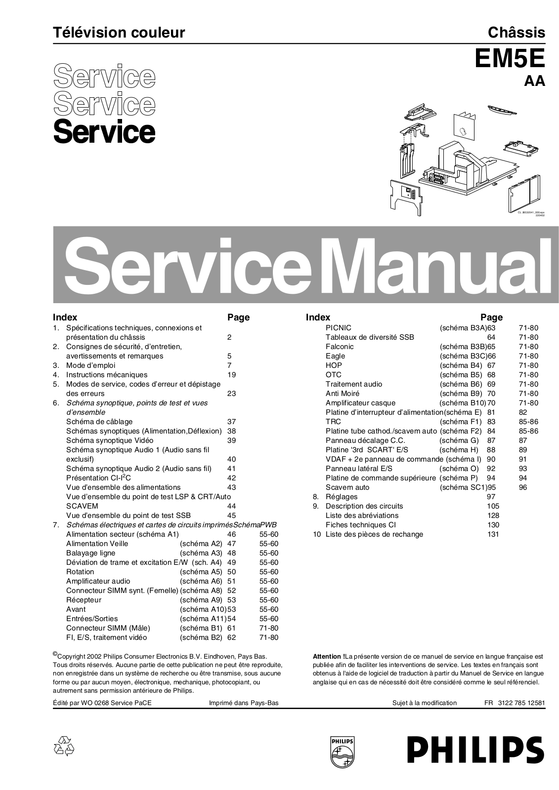 Philips EM5E AA Service Manual