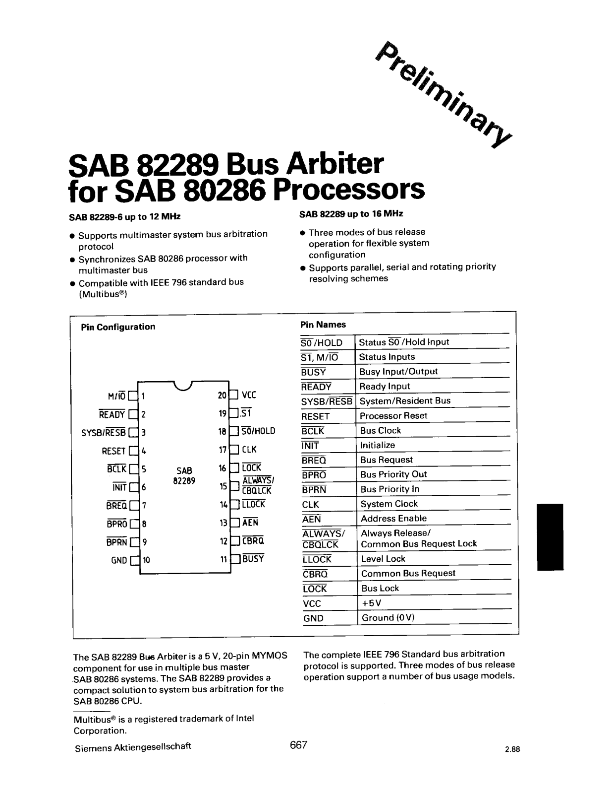 Siemens SAB82289-6-P, SAB82289-P Datasheet