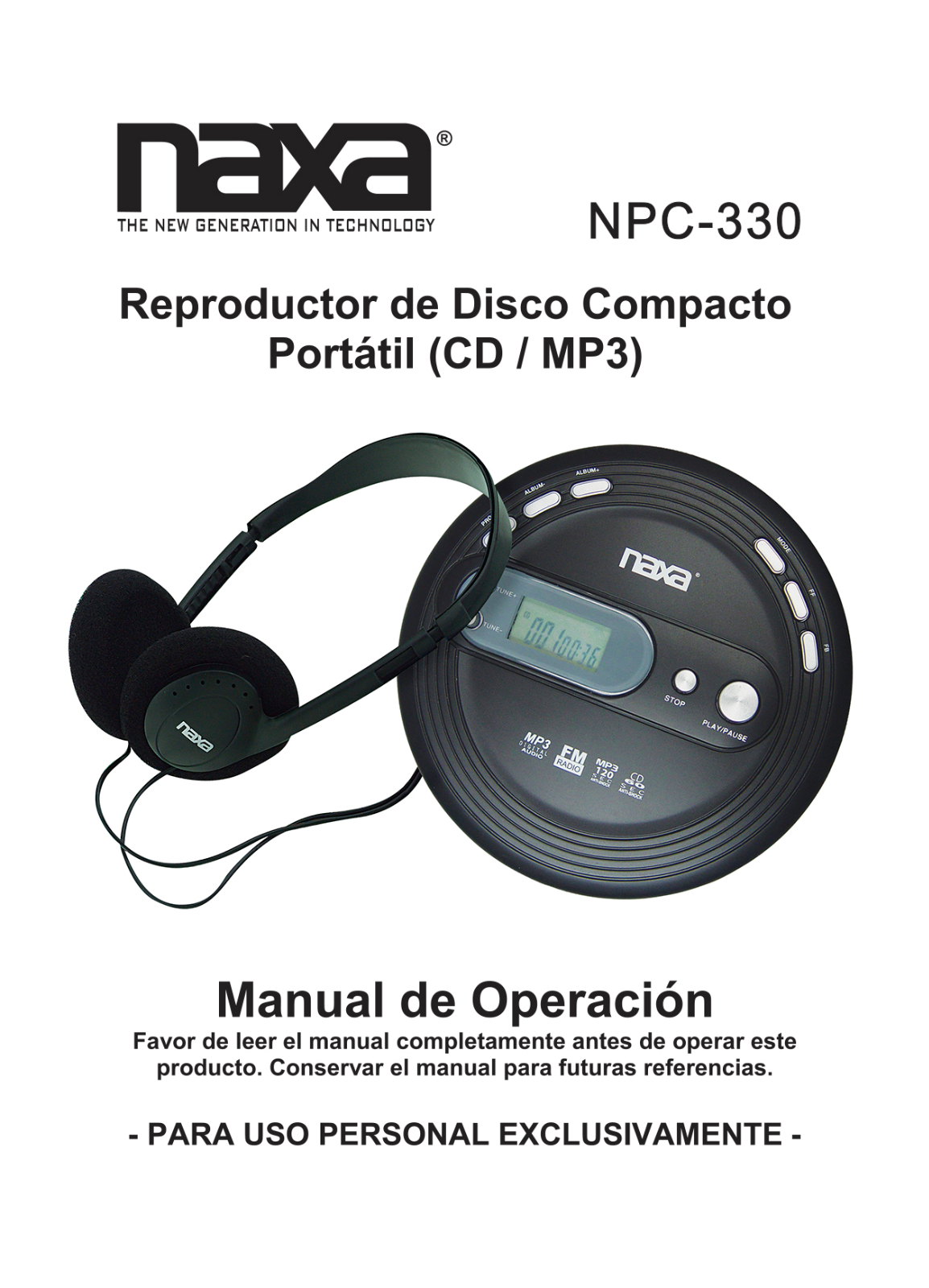 Naxa NPC-330 Instruction Manual