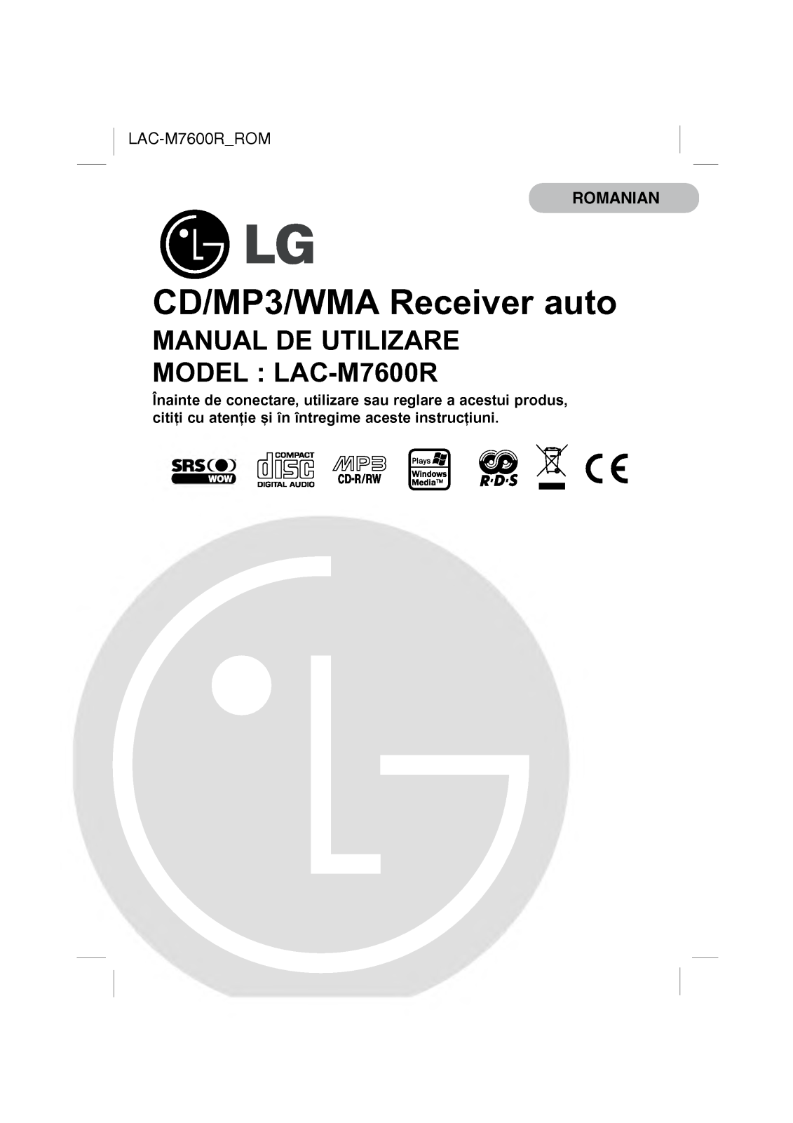 Lg LAC-M7600R User Manual