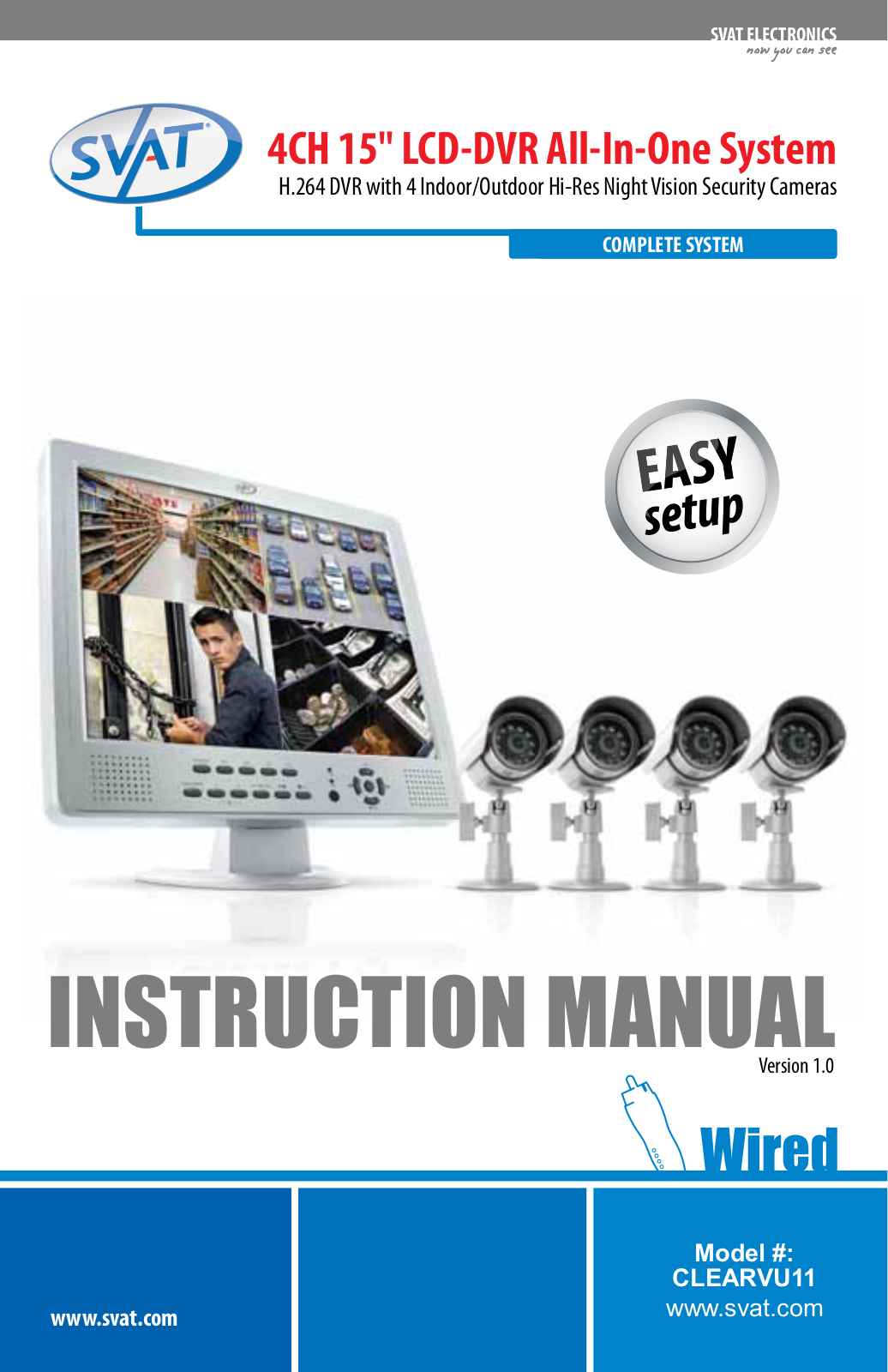 SVAT Electronics CLEARVU11 User Manual