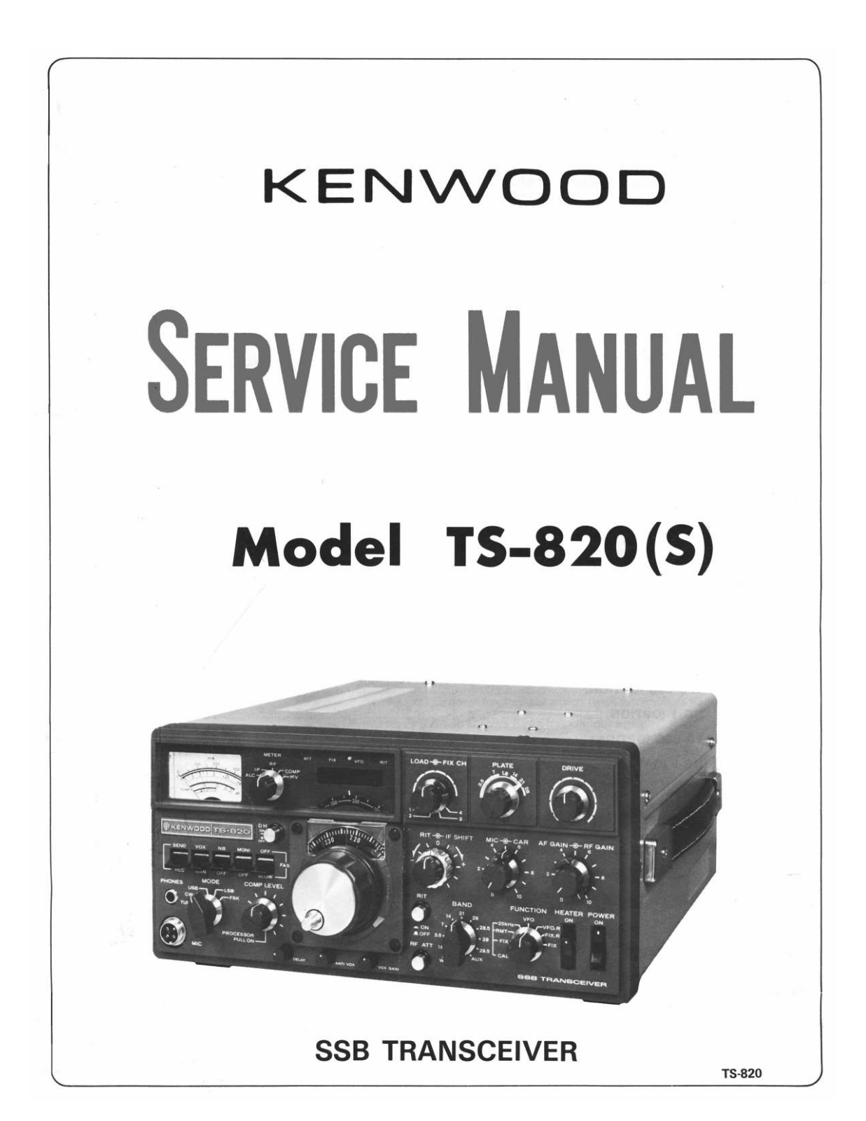 Kenwood TS 820S Service Manual