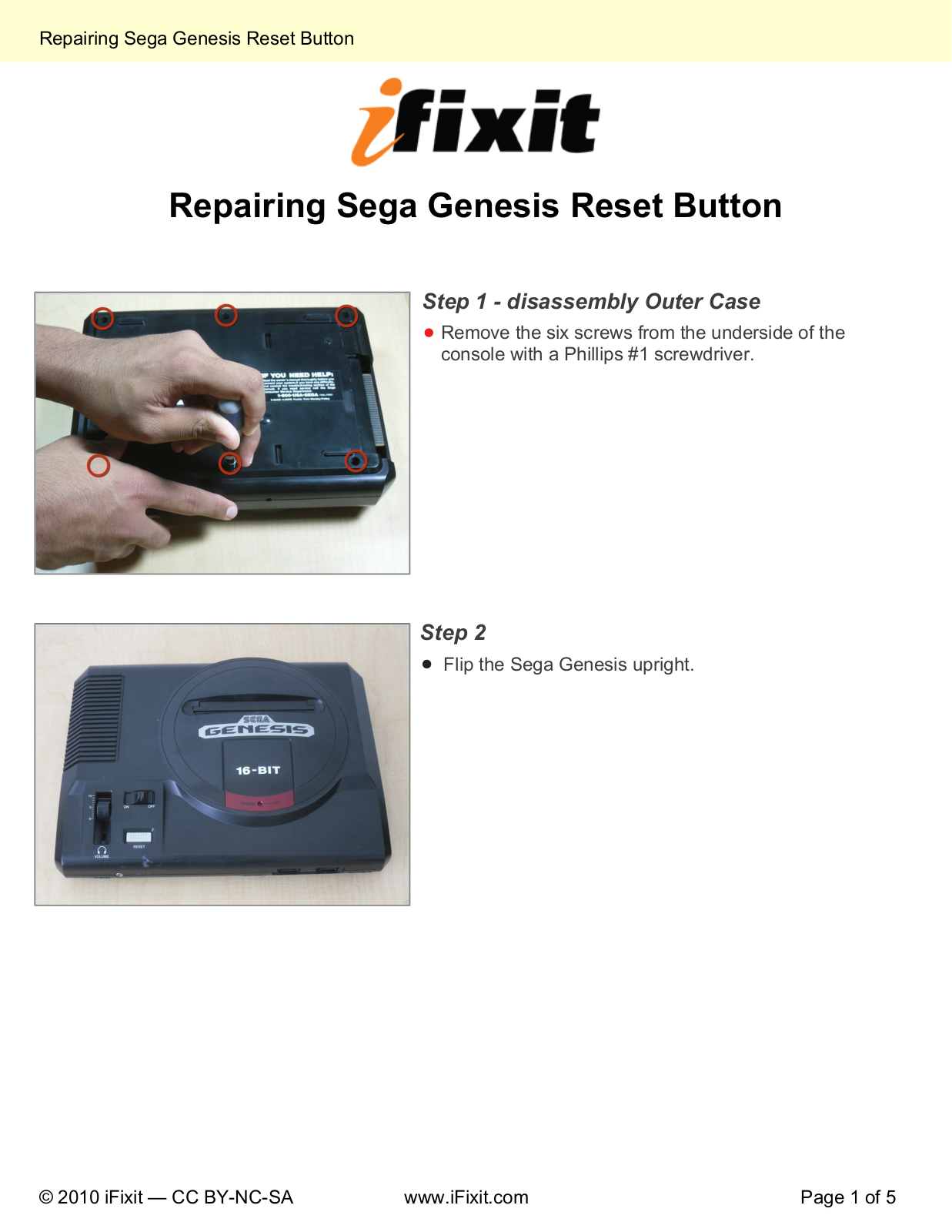 Sega Repairing-Reset-Button-3769 Datasheet - ManualMachine.com