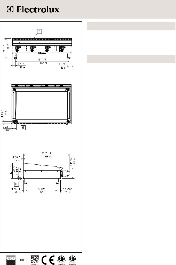 Electrolux 169019 (ARG48FR) General Manual