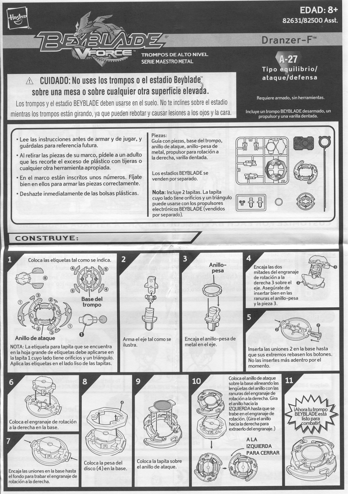 HASBRO Beyblade Dranzer F User Manual