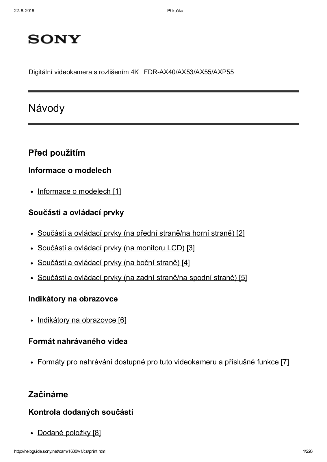 Sony FDR-AX53B User Manual