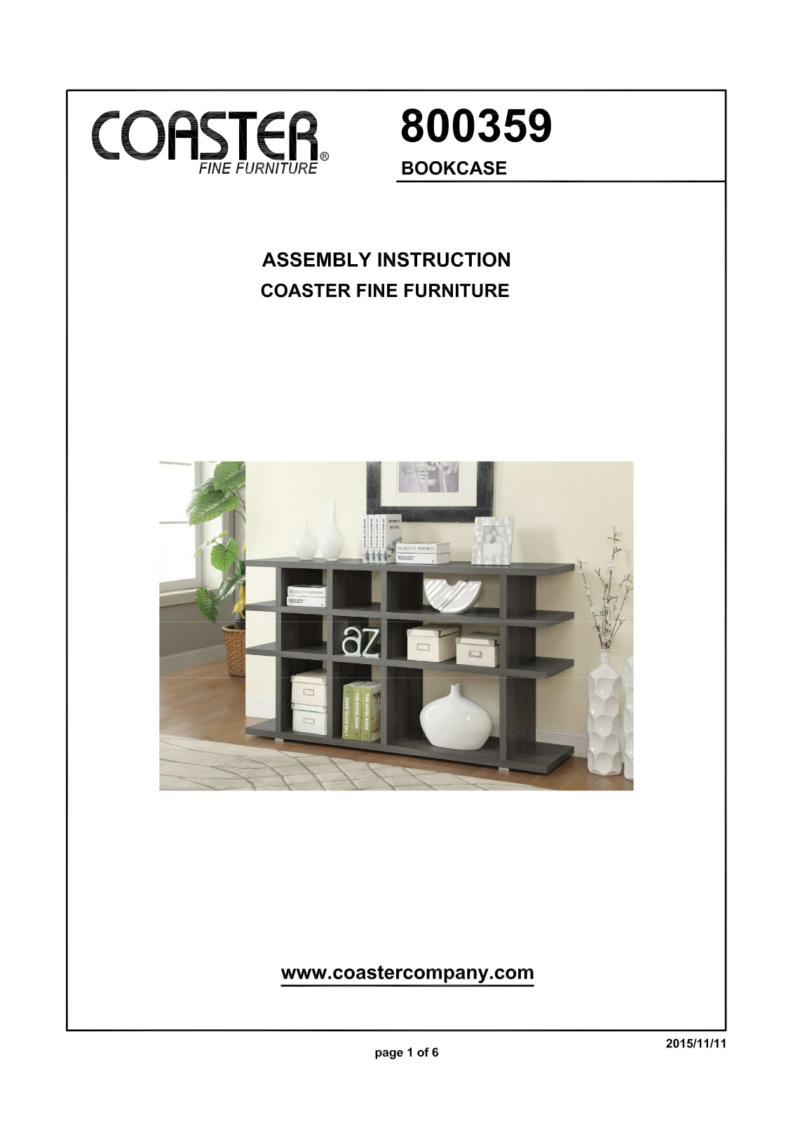 Coaster 800359 Assembly Guide - ManualMachine.com