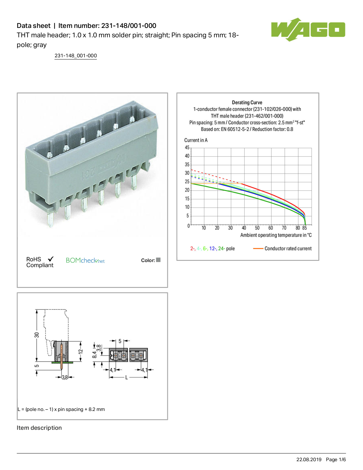 Wago 231-148/001-000 Data Sheet