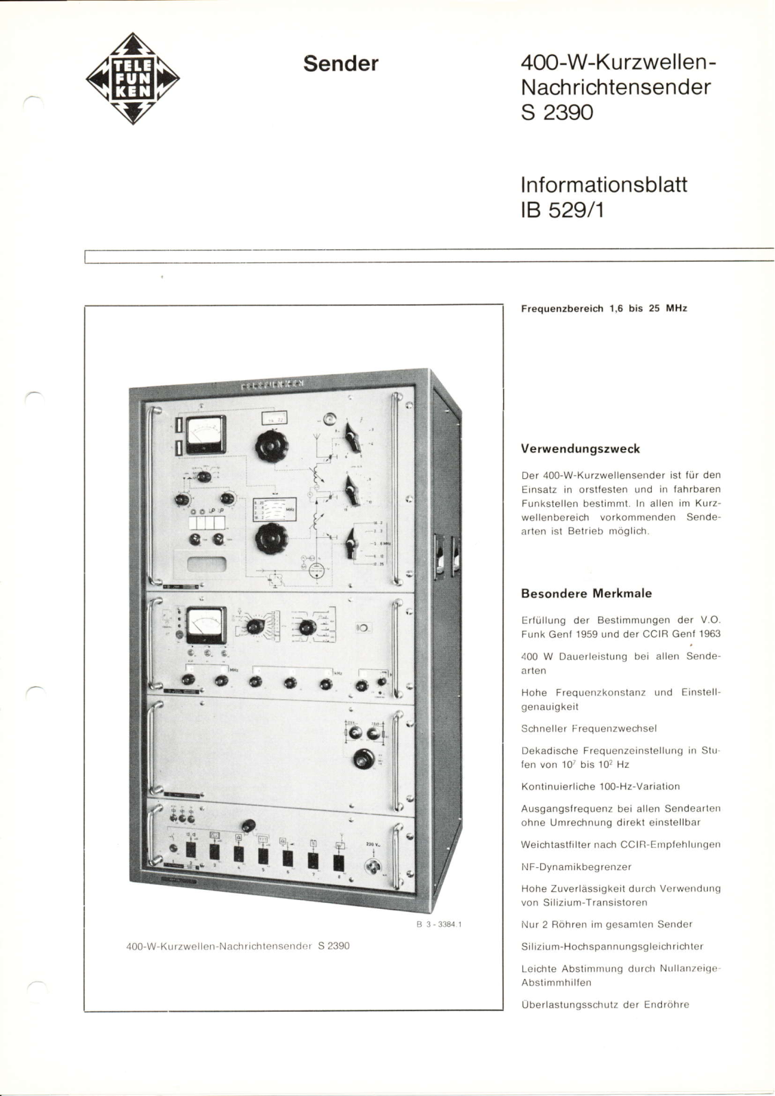 Telefunken S 2390 Datasheet - ManualMachine.com