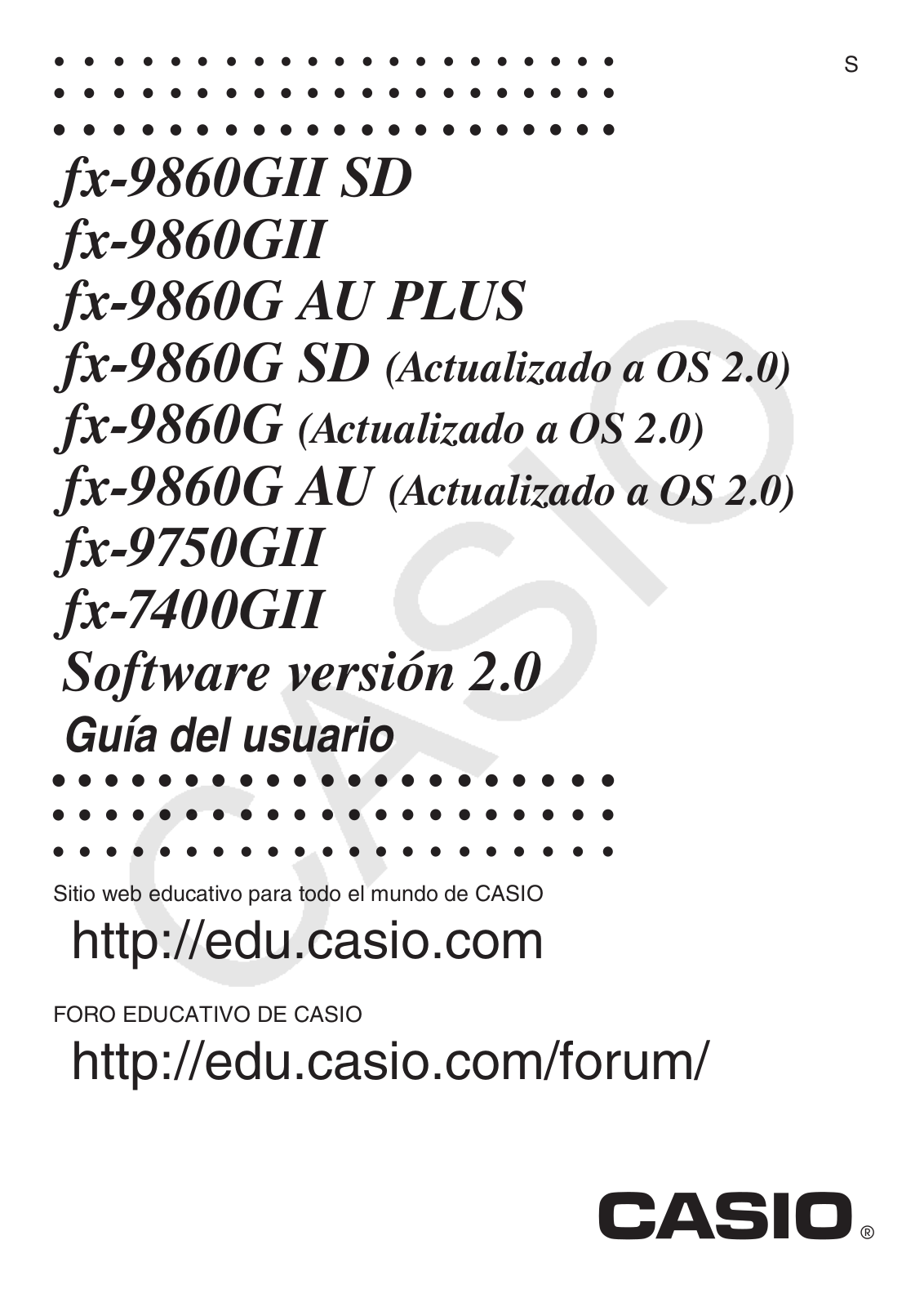 Casio FX-9750GII User Manual