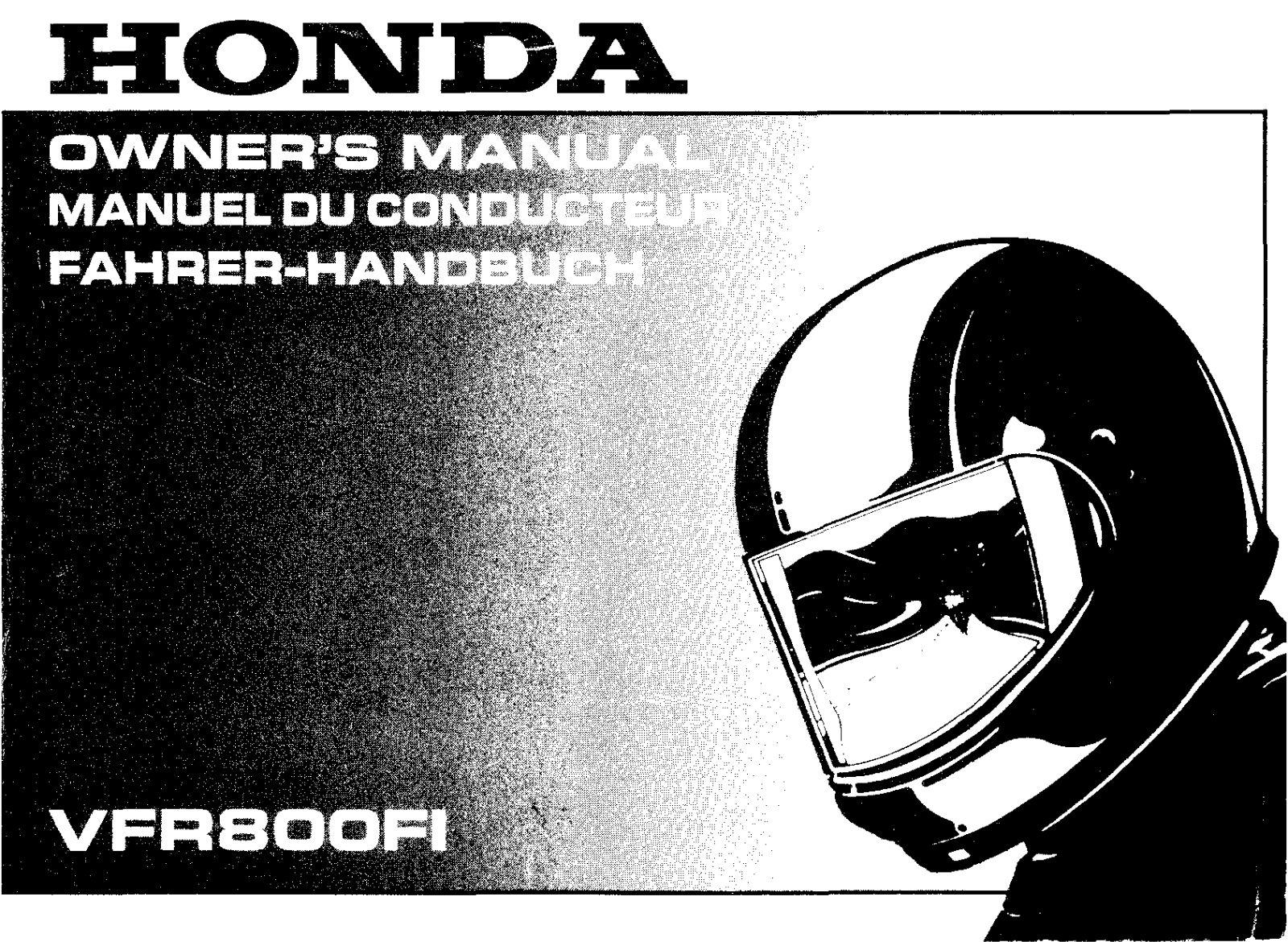 Honda VFR800FI 1997 Owner's Manual