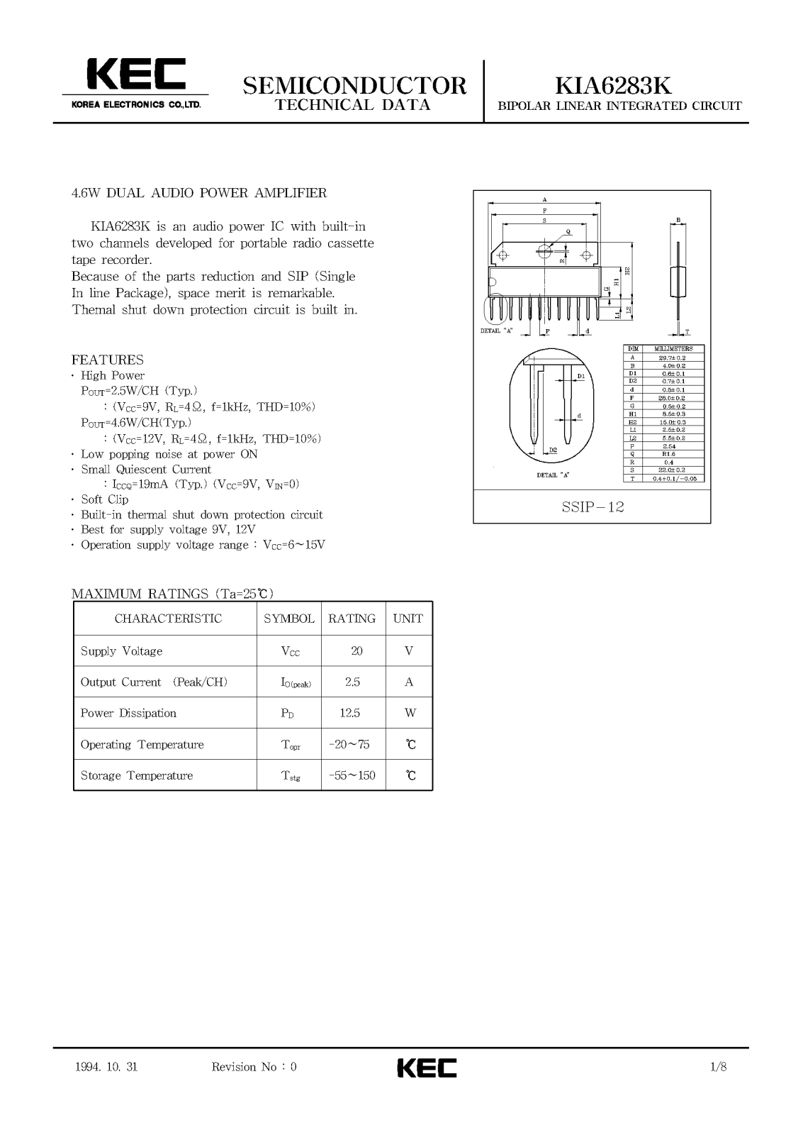 KEC KIA6283K Datasheet