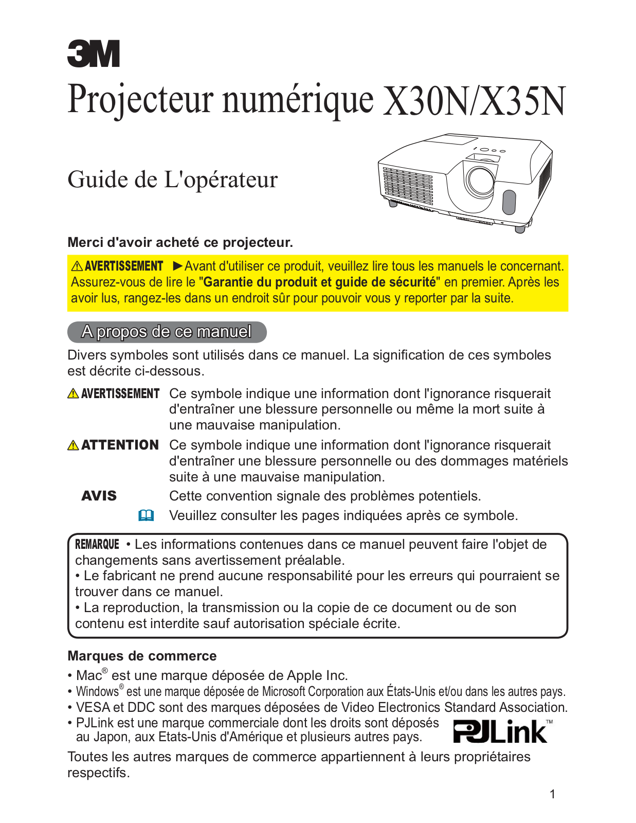 3M X35N, X30N Operator Guide