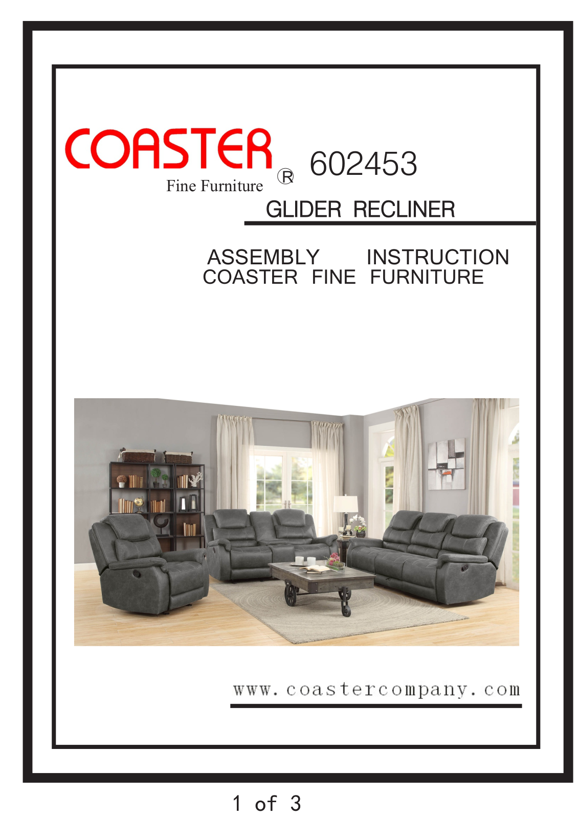 Coaster 602453 Assembly Guide