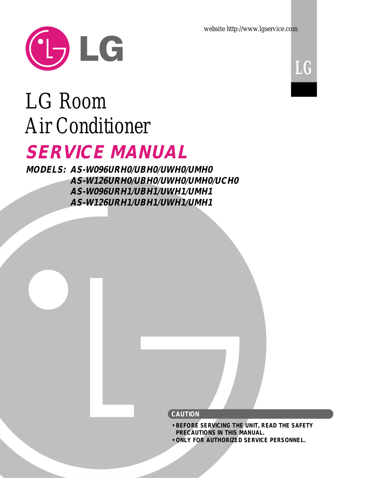 LG AS-W096URH0, AS-W096UBH0, AS-W096UWH0, AS-W096UMH0, AS-W096URH1 User Manual