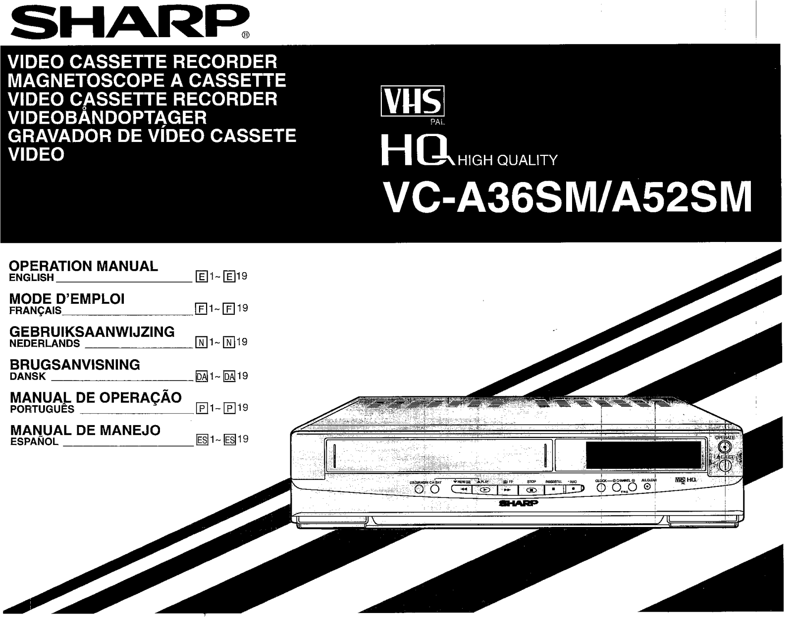 Sharp VC-A36SM, VC-A52SM Operating Manual