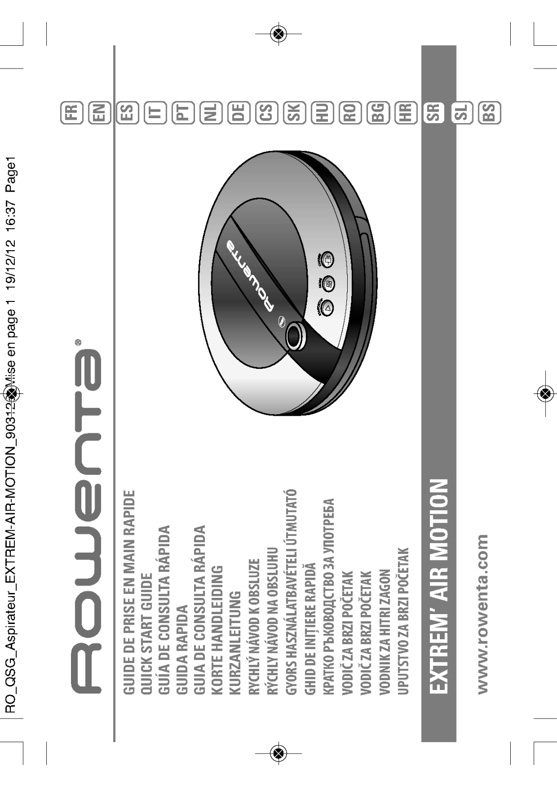 Rowenta EXTREM AIR MOTION User Manual