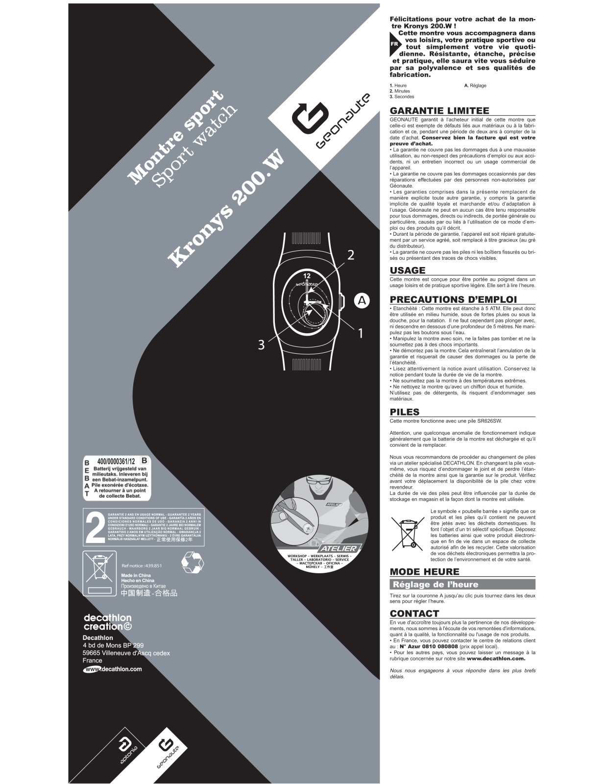 GEONAUTE KRONYS 200W User Manual