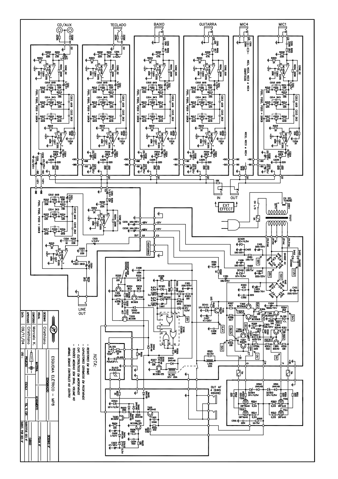 FRAHM MP8 Schematic