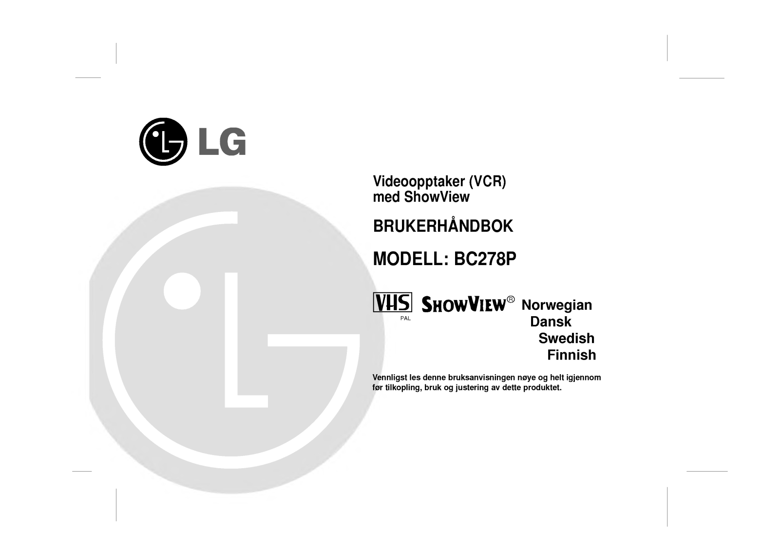 Lg BC278P User Manual