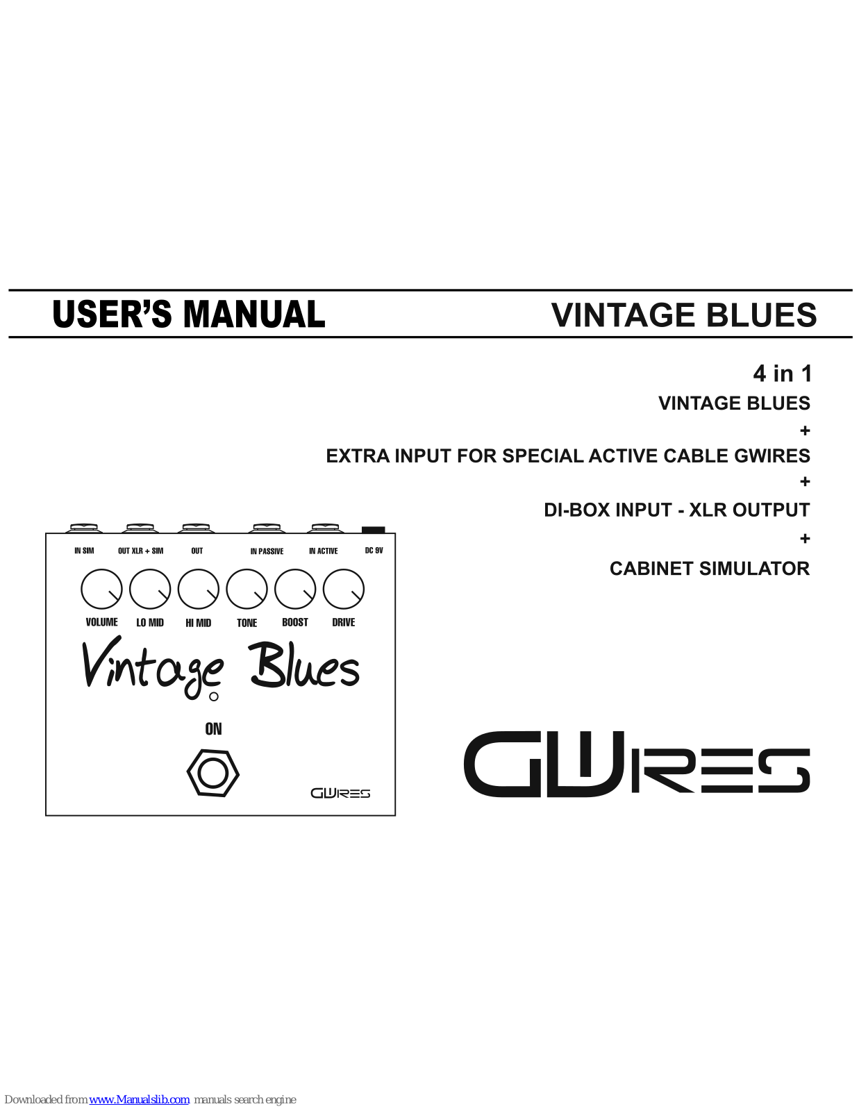 GWires Vintage Blues User Manual