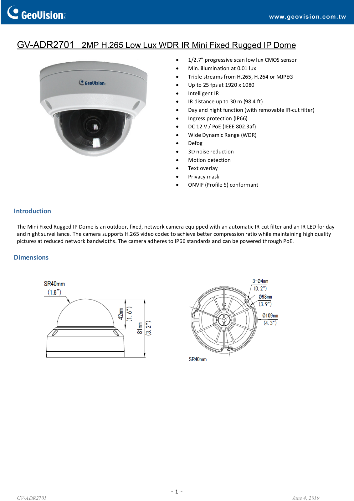 Geovision GV-SNVR0812-package Specsheet