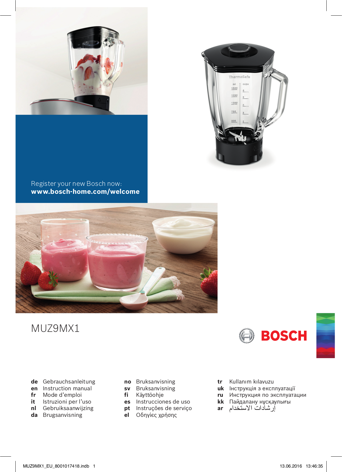 Bosch MUZ9MX1 operation manual