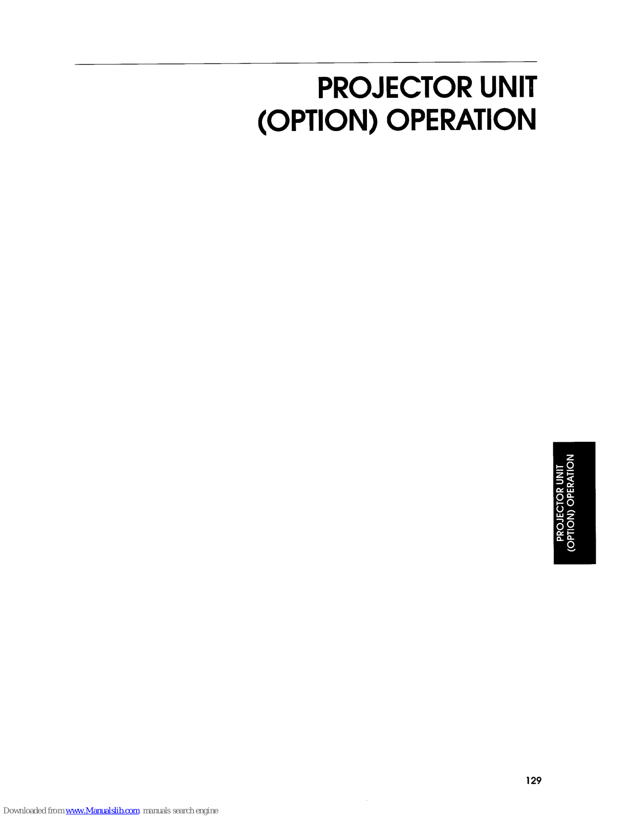 Savin Projector Unit Operating Instructions Manual