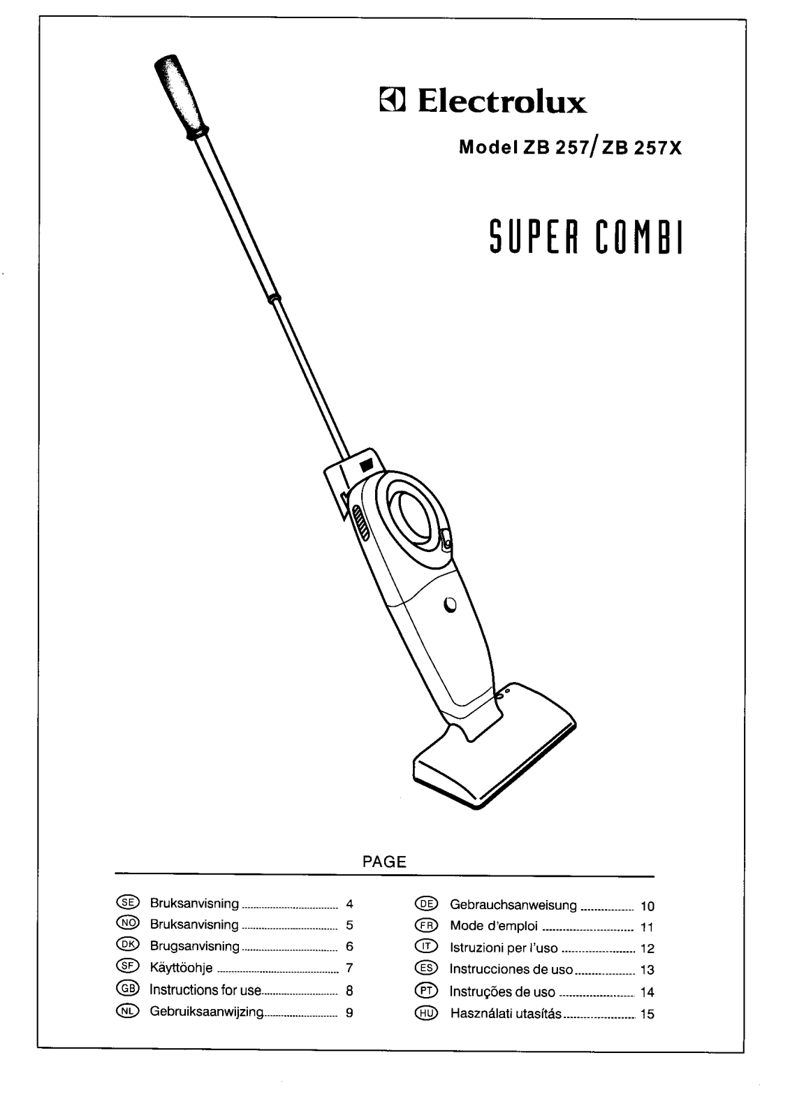 AEG ZB257X User Manual