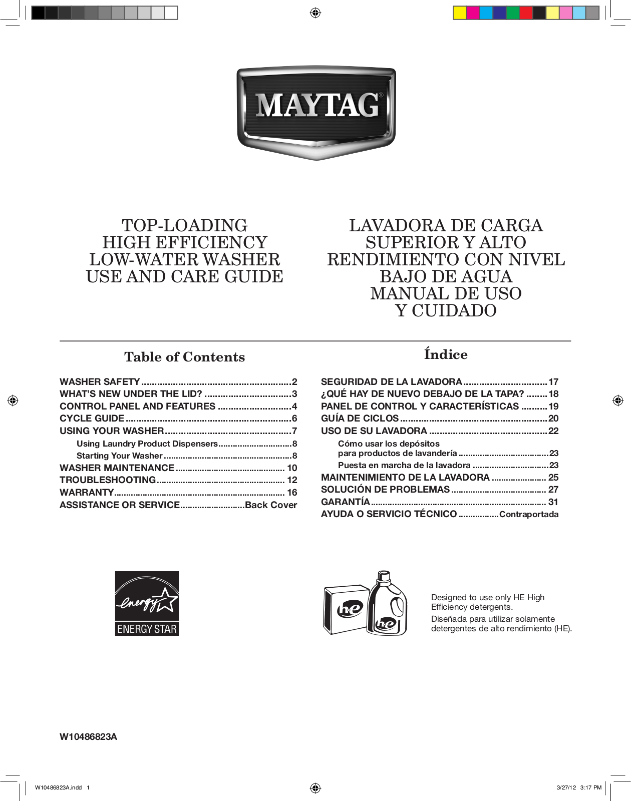 Maytag MVWX5SPAW Owner's Manual