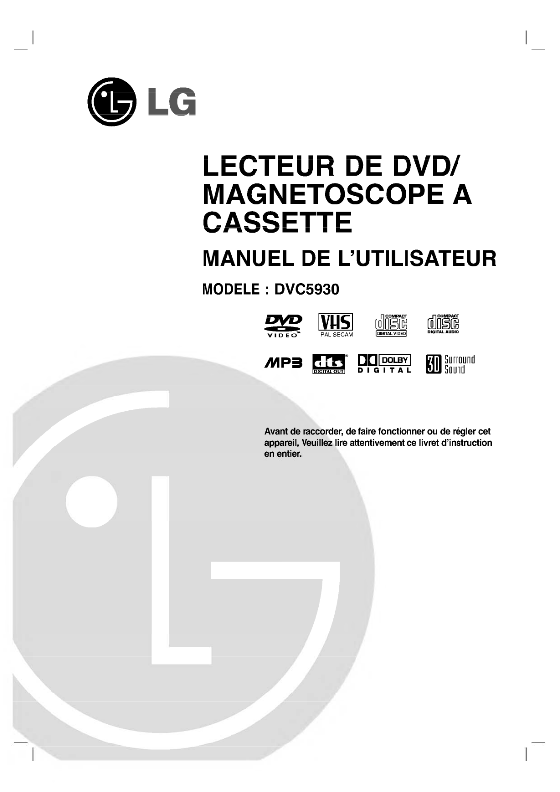 LG DVC-5930 User Manual