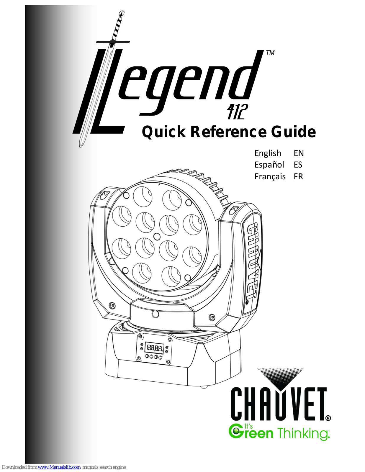 Chauvet Legend 412 QRG, Legend 412 Quick Reference Manual - ManualMachine.com