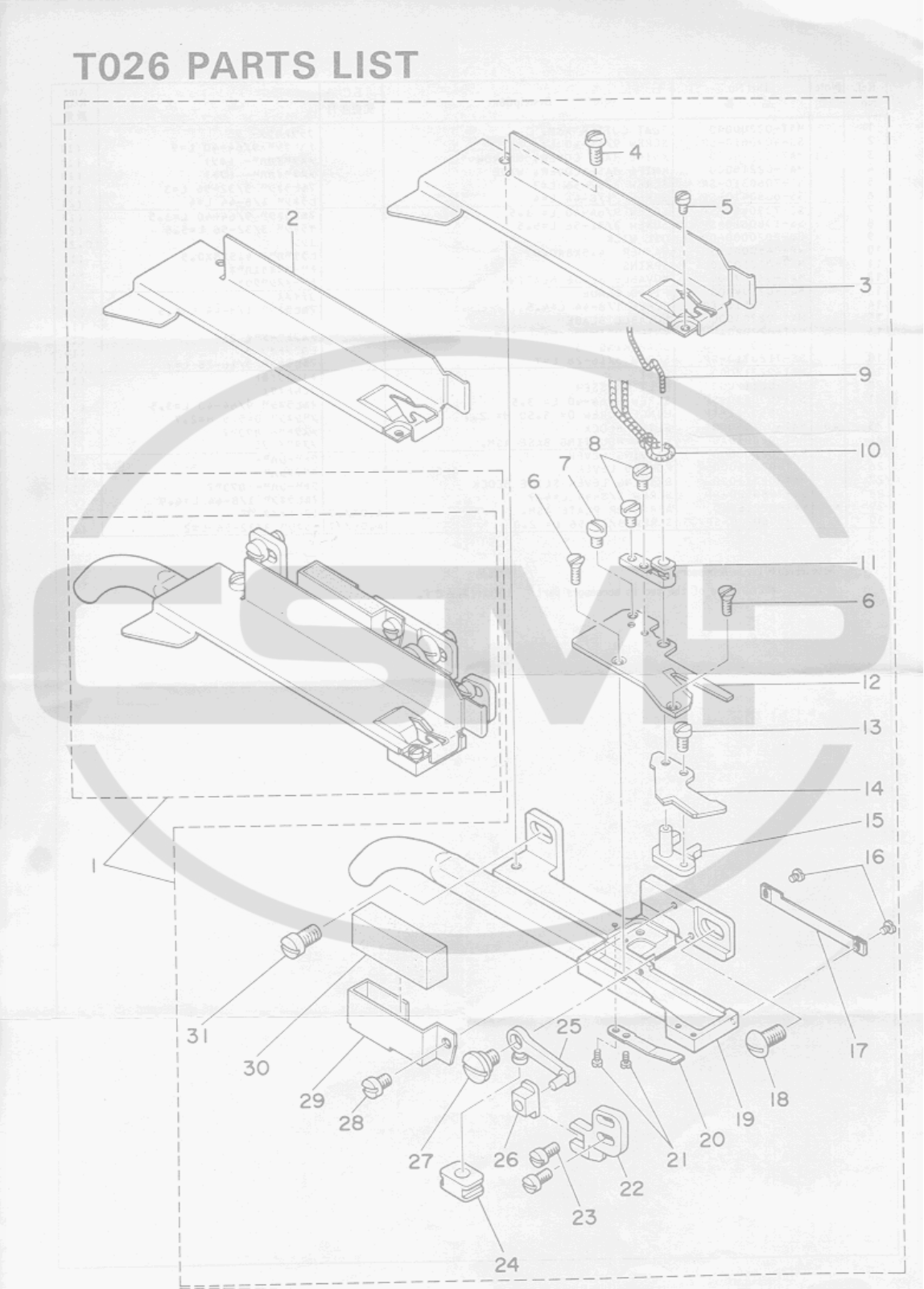 Juki T026 Parts Book