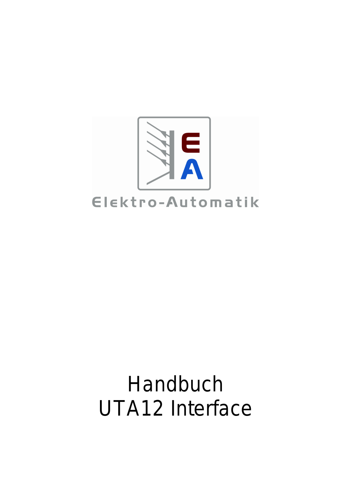 EA Elektro Automatik UTA12 Interface operating manual