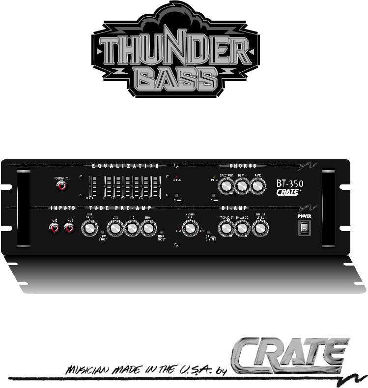 Crate Amplifiers BT-350 User Manual