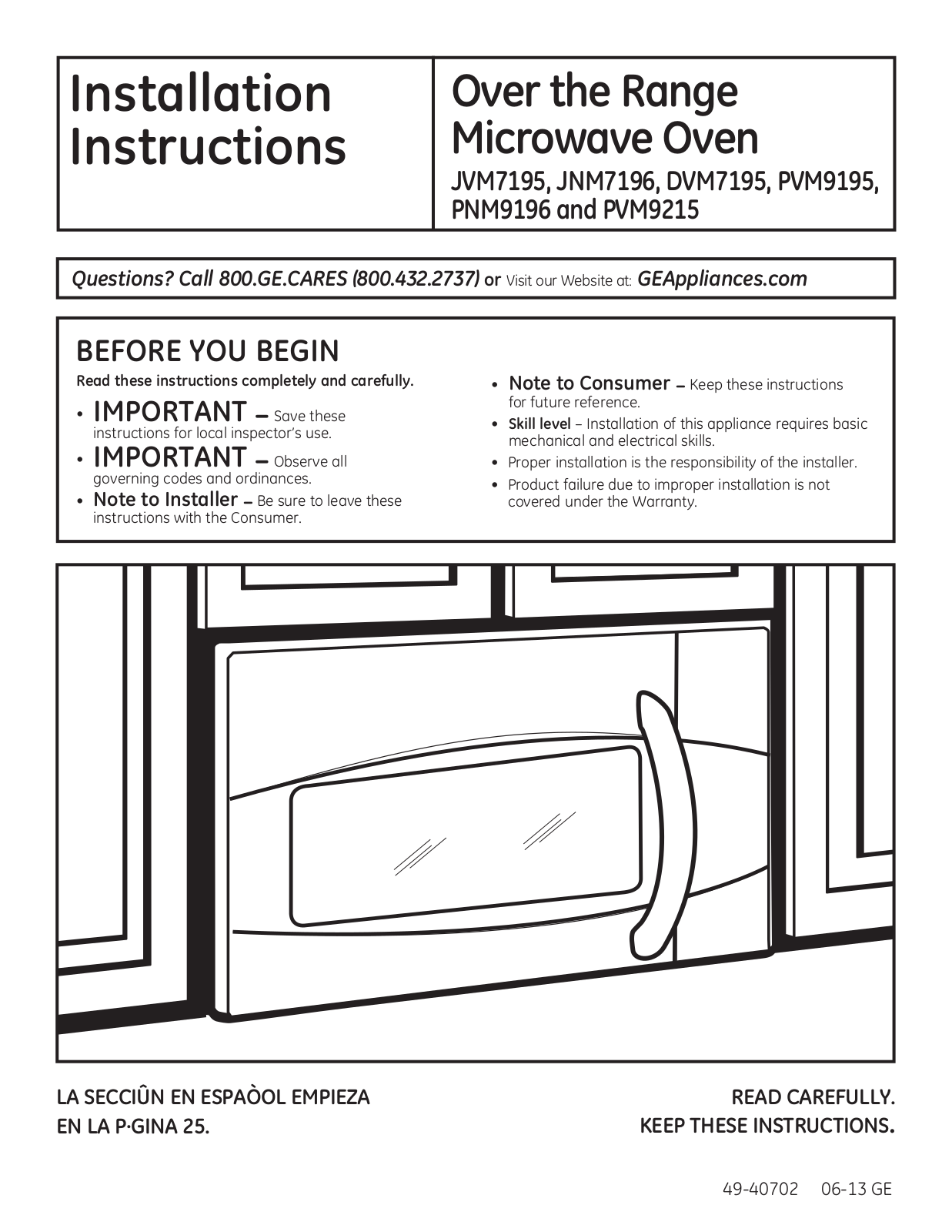 Ge PVM9215, PNM9196 User Manual