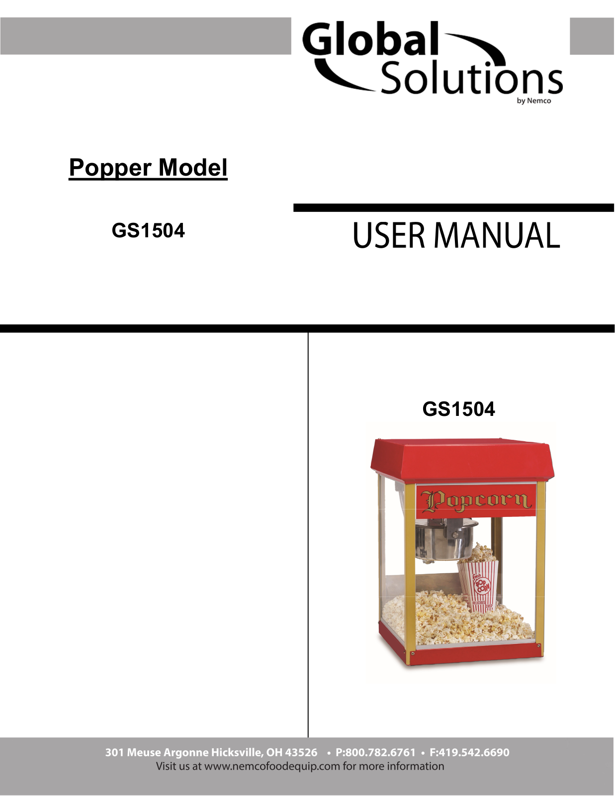 Nemco GS1504 User Manual