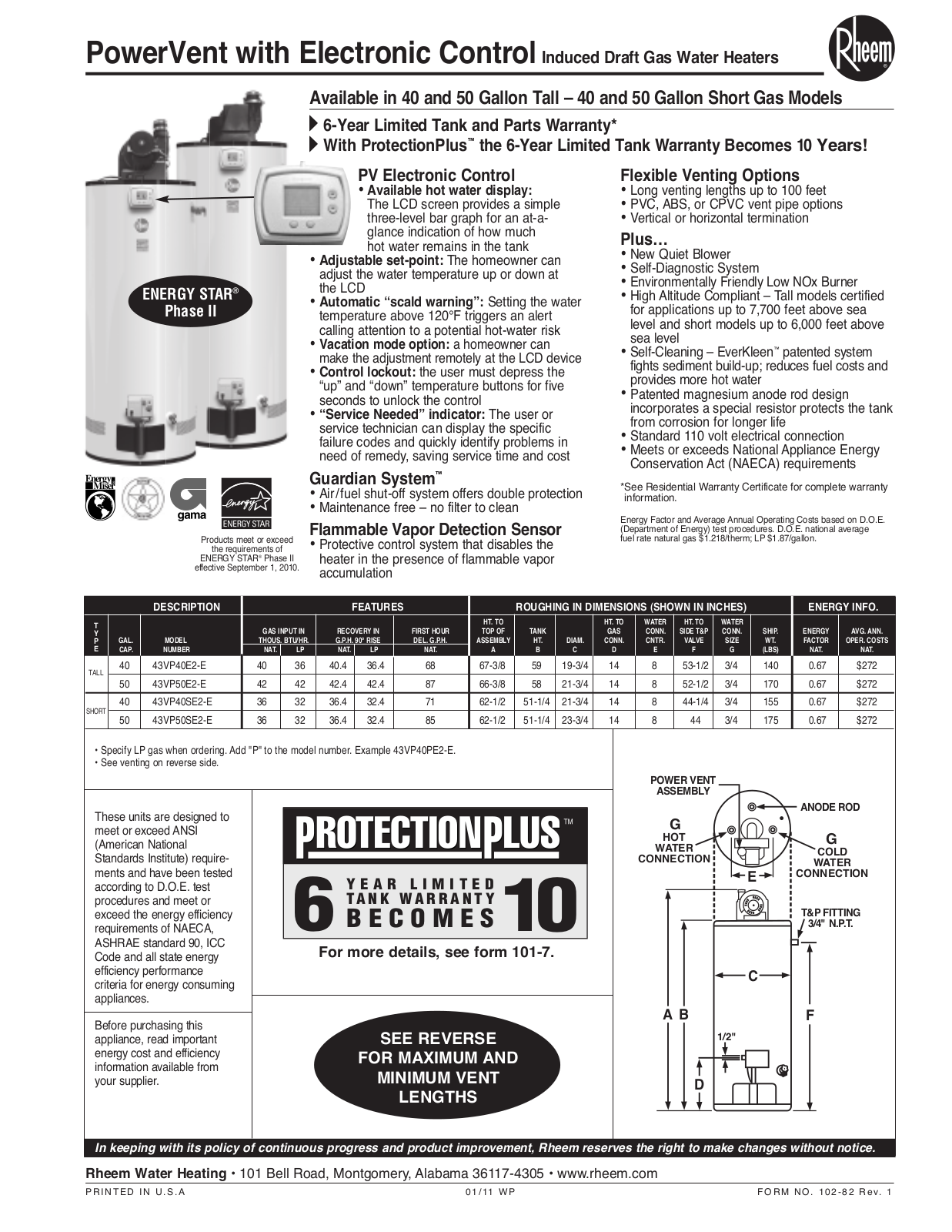 Rudd 43VP40E2-E User Manual