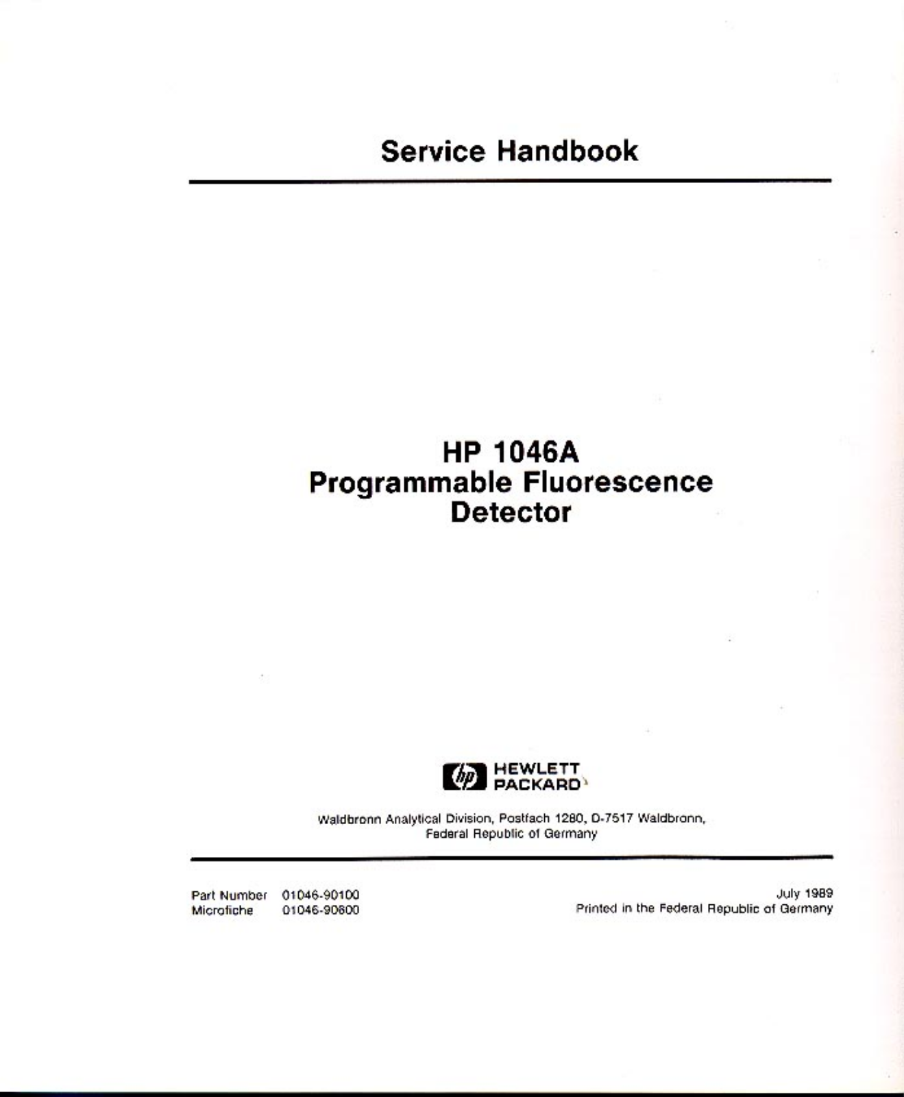 HP 1046 User Manual