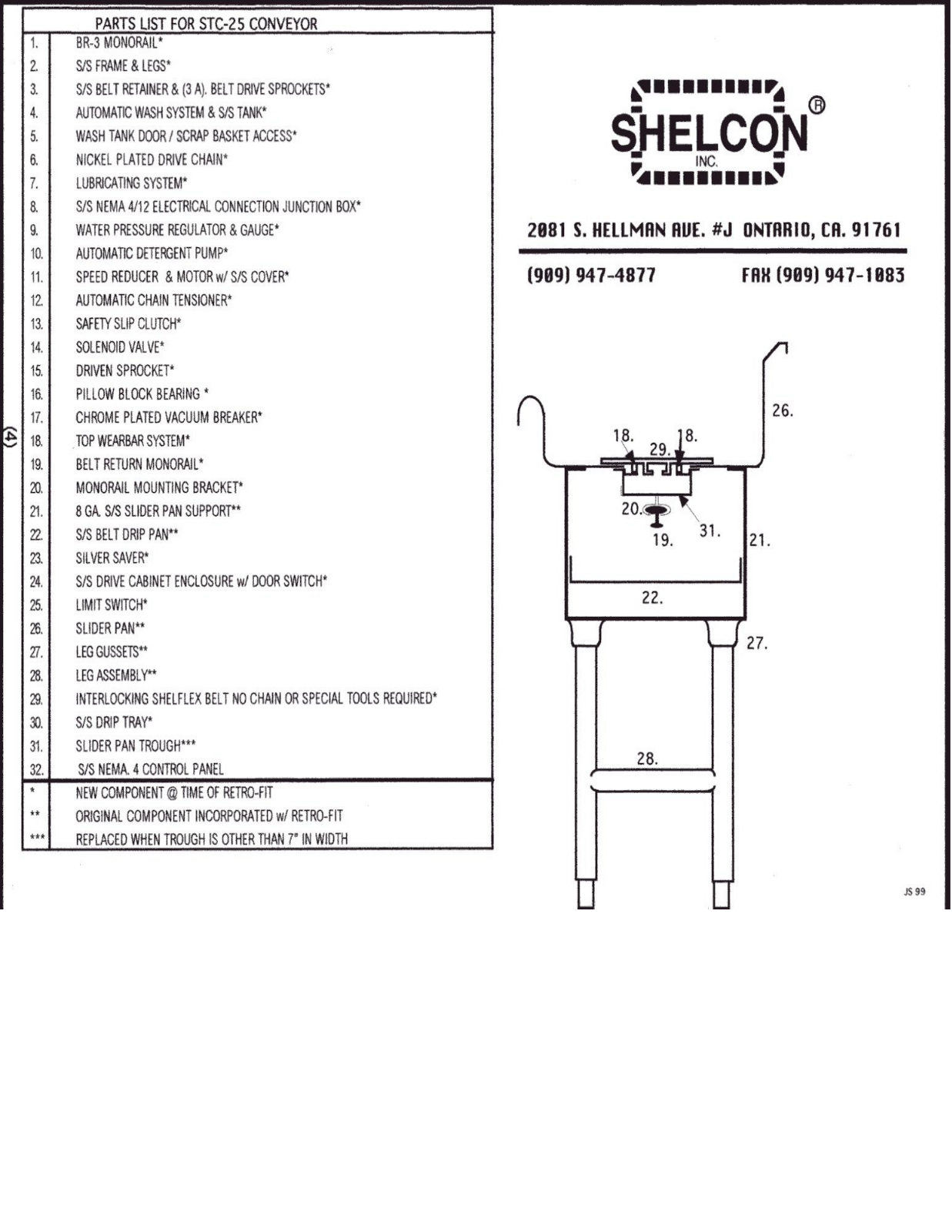 Shelcon Retro-Fit Specifications