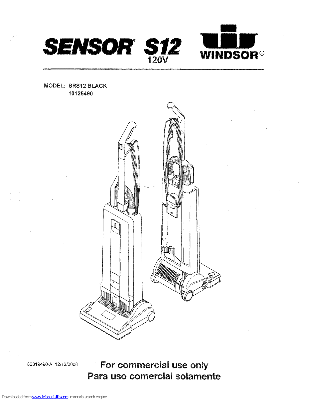 Windsor SRS12 BLACK User Manual