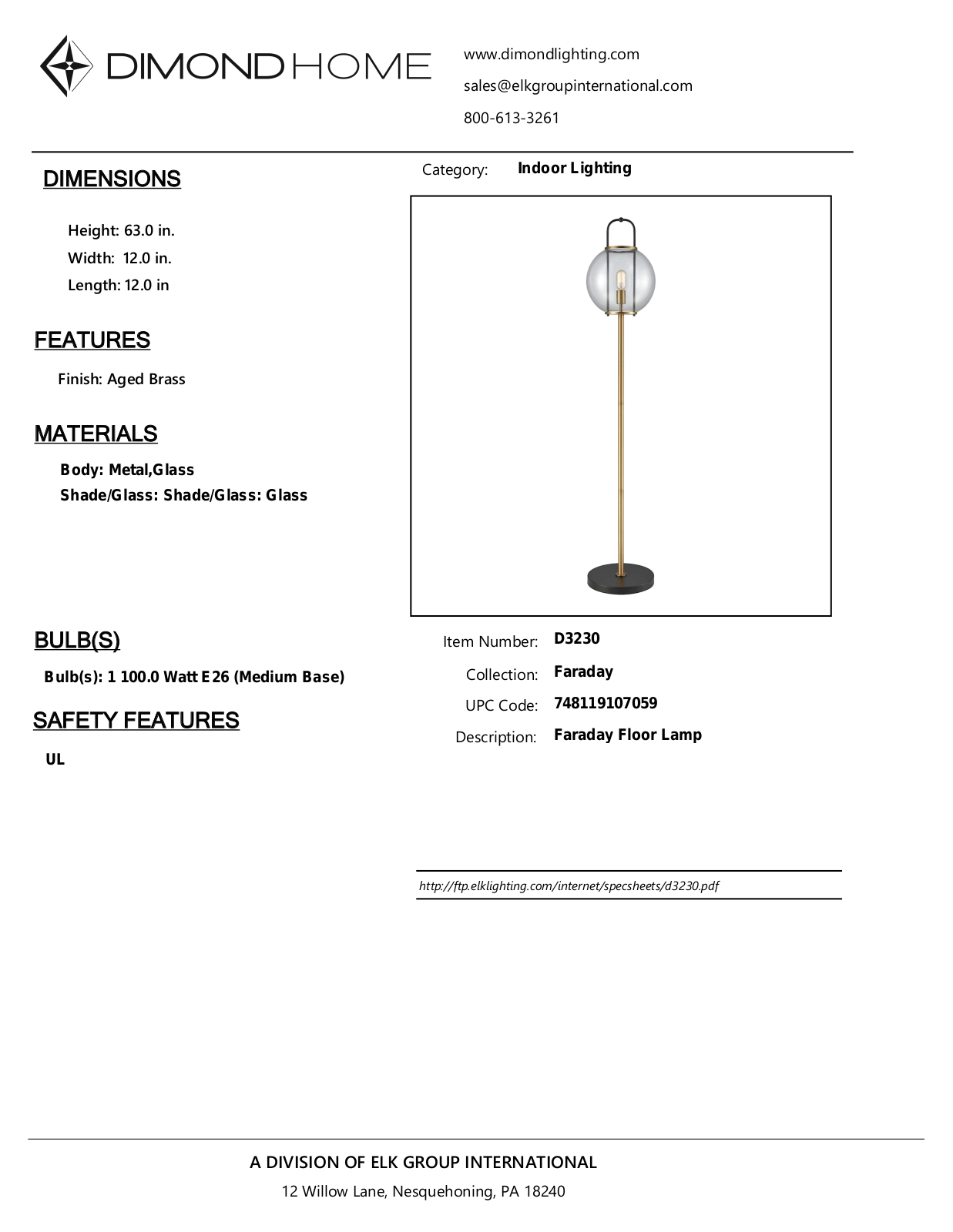 ELK Home D3230 User Manual