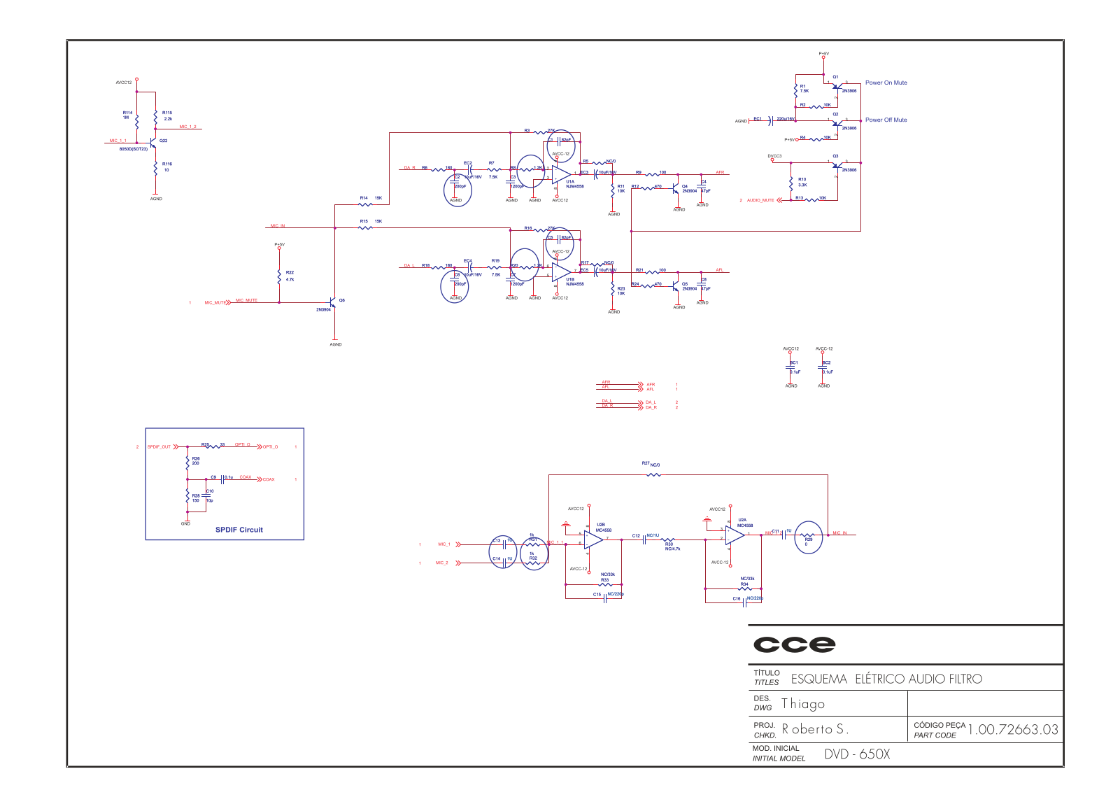 CCE DVD-657X, DVD-650X Schematic