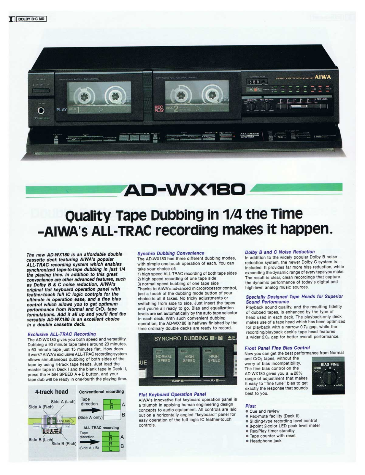 Aiwa ADWX-180 Brochure