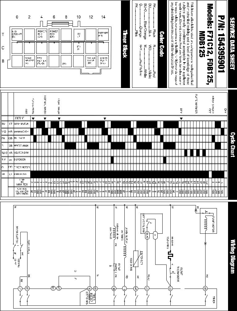 Frigidaire FDB125RHU0 Wiring Diagram