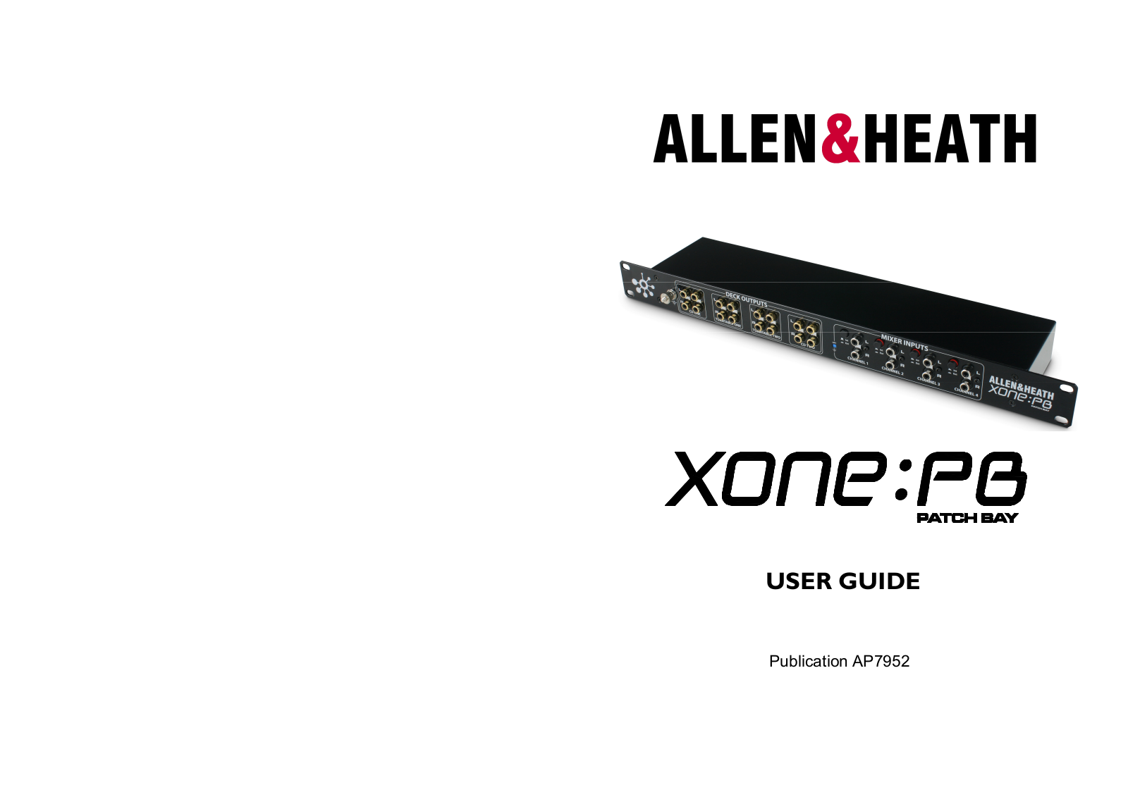 Allen & Heath Xone PB USER GUIDE